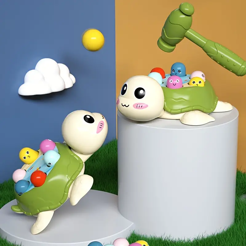 Turtle Hamer Speelset – Educatief Peuterspeelgoed voor Motorische Vaardigheden en Creatief Spel More For Mini