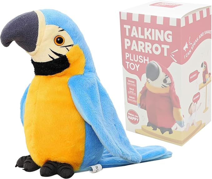 PraatPapegaai Interactieve Knuffel – Herhaalt Alles Wat Je Zegt | Stimuleert Taal & Leren More For Mini