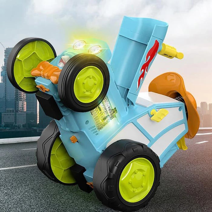 TurboTwist Stuntbil – Radiostyrd med Lichteffekter & Musik – 360° Flips och Dansande Rörelser More For Mini