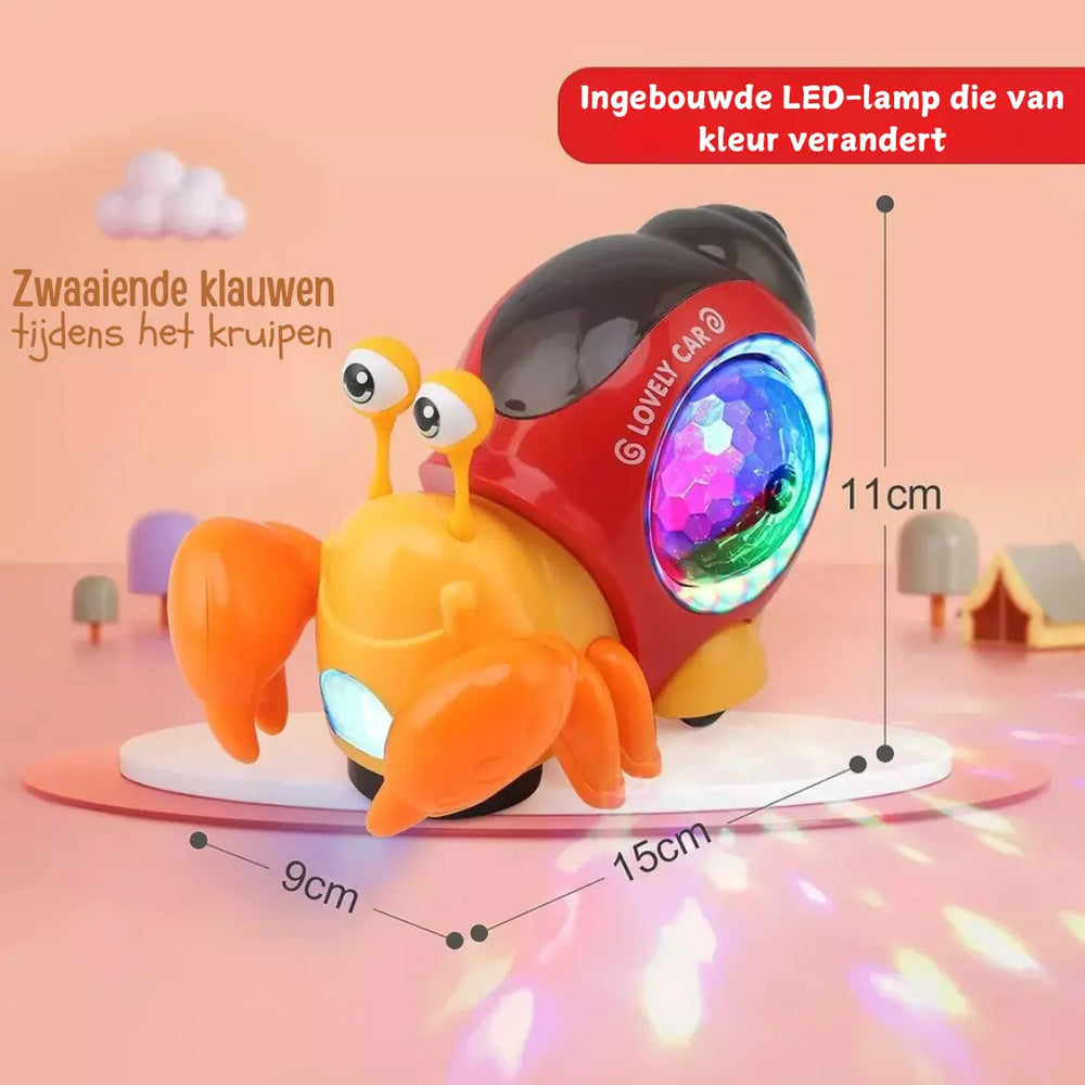 Interaktiv Musikalsk Snigel för Bebisar | CrawlBuddy Kryptränare & LED Leksak More For Mini