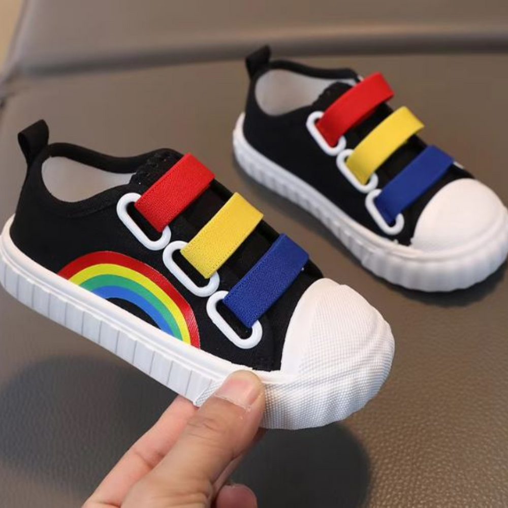 Regnbågsfärgade Barnsneakers – Andas & Halksäkra | Unisex Lekskor More For Mini