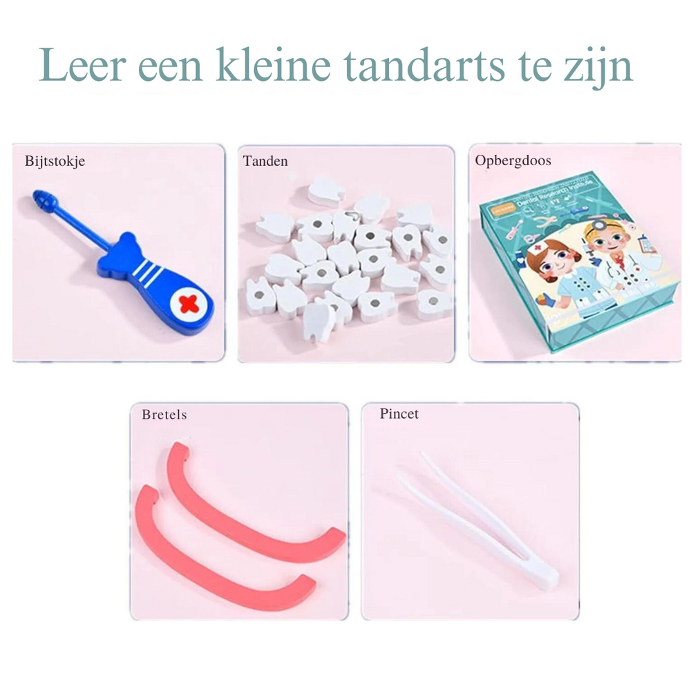 Dr. Dentist Speelset – Educatief Rollenspel voor Kinderen met Tandartsinstrumenten More For Mini