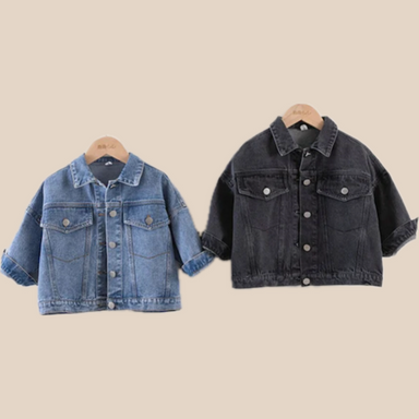 Klassisk Jeansjacka – Unisex, Blå/Svart, Bomull, Denim, Storlek 1–8 år More For Mini