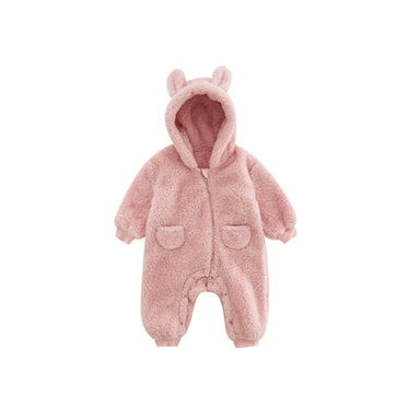 Mjuk Fleece Babyoverall med Djuröron – Varm Vinterromper för Flickor & Pojkar (0–24 mån) More For Mini