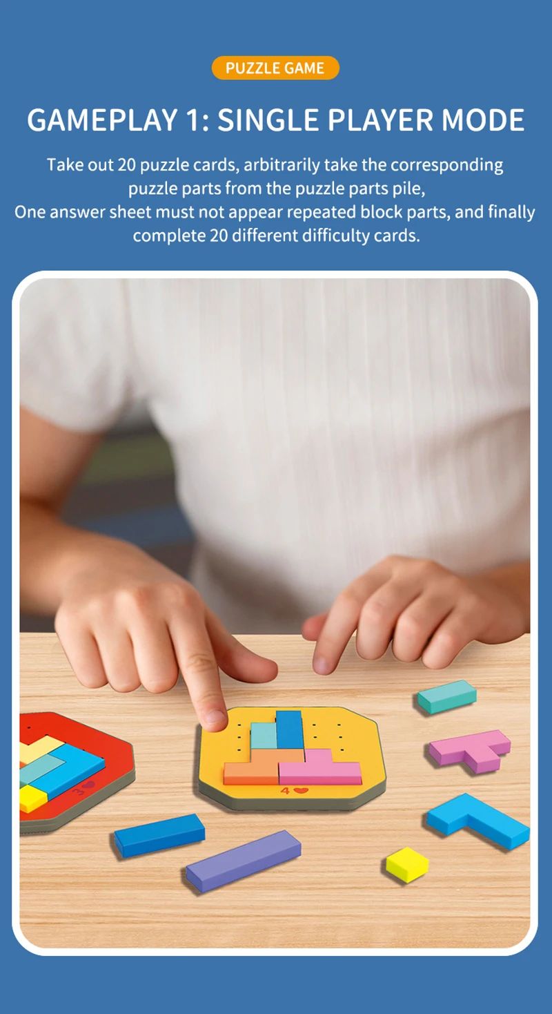 Logiska Block Geometriskt Pussel – Pedagogisk Leksak för Barn More For Mini