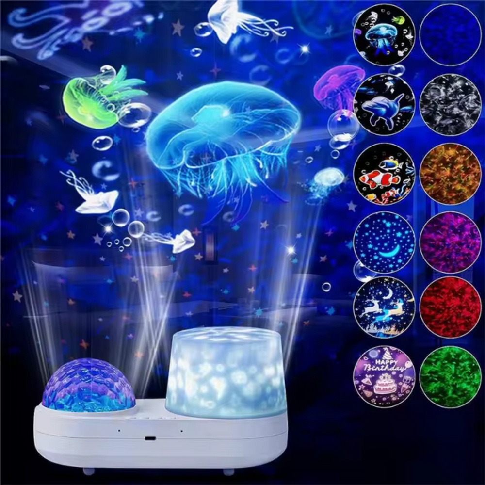 Stjärnhimmelprojektor för barn & vuxna – LED-nattlampa med oceanljus & timer More For Mini