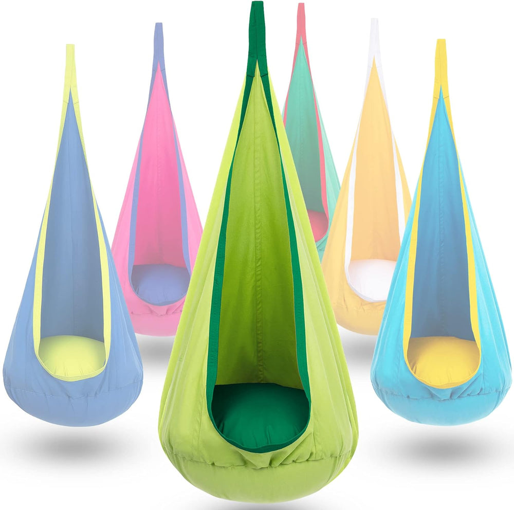 Kinderhangstoel voor Binnen & Buiten – Comfortabele Schommelstoel met Kussen | CocoonNest van HushPlay More For Mini