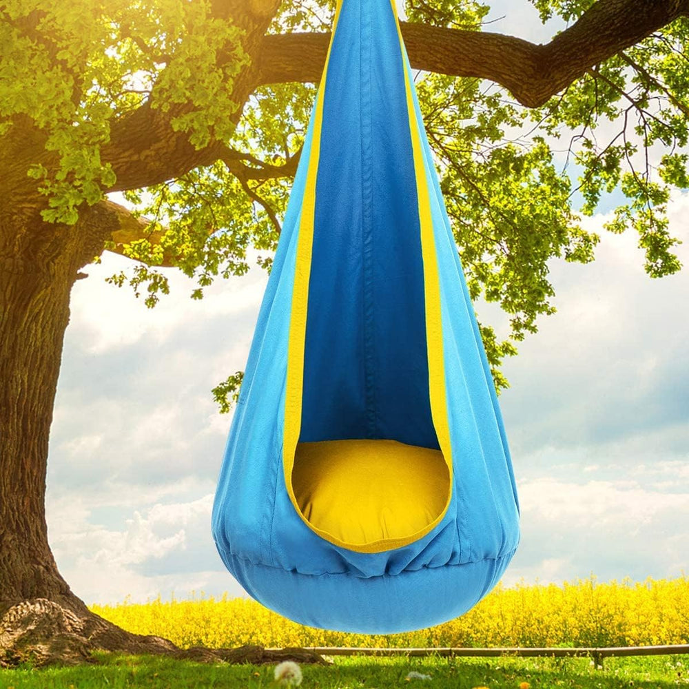 Kinderhangstoel voor Binnen & Buiten – Comfortabele Schommelstoel met Kussen | CocoonNest van HushPlay More For Mini