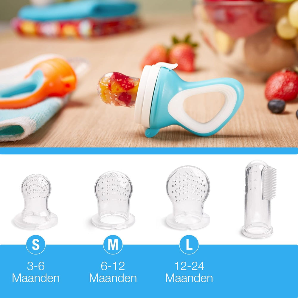 Säker matningsnapp för bebisar – 1+1 gratis – FruityBite från LiloBébé | Perfekt för första smakportioner och vid tandsprickning More For Mini