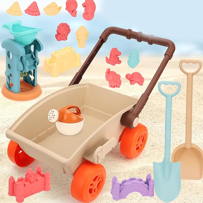 Strandvagn Leksaksset för Småbarn – Bygg, Lek och Upptäck | SunJoy More For Mini