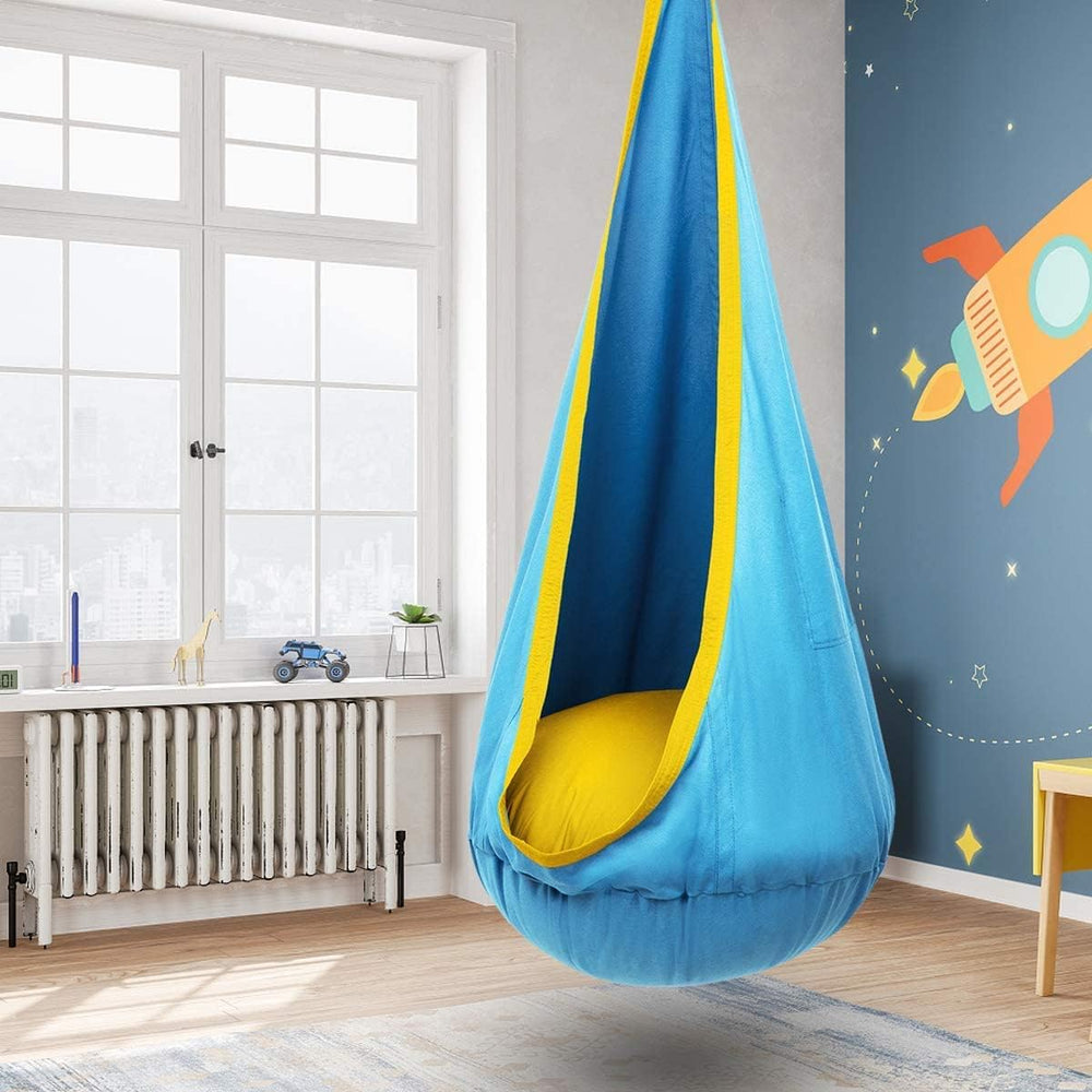 Kinderhangstoel voor Binnen & Buiten – Comfortabele Schommelstoel met Kussen | CocoonNest van HushPlay More For Mini