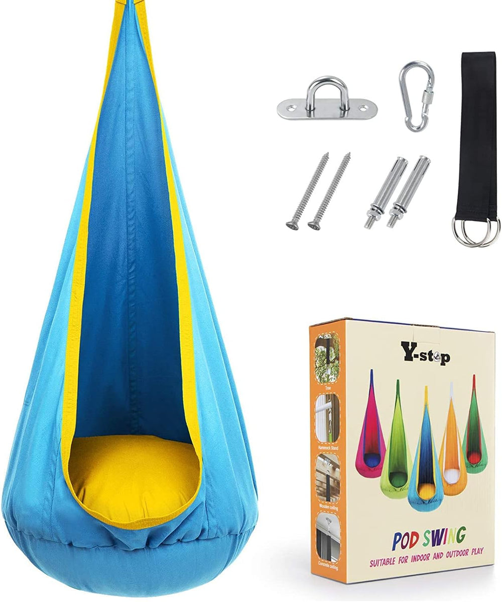Kinderhangstoel voor Binnen & Buiten – Comfortabele Schommelstoel met Kussen | CocoonNest van HushPlay More For Mini