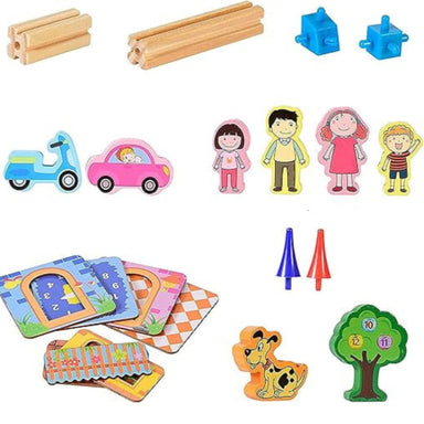 Träbyggsats för Barn – Hållbart Slottsbygge med Klossar | WoodWise Kreativ Leksak från 3+ år More For Mini