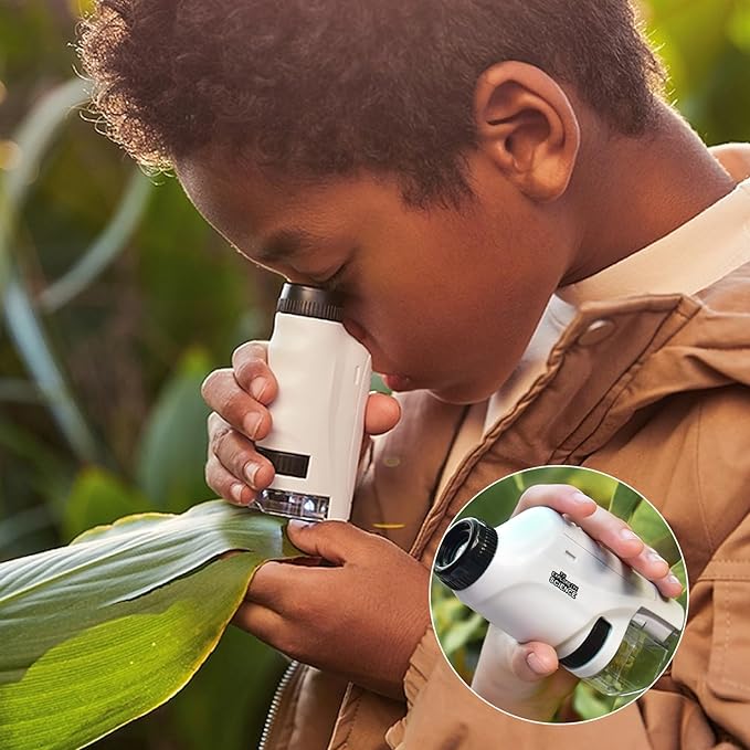 Bärbart Mikroskop – Mini Explorer, 60x–120x Förstoring, Pedagogisk Vetenskapsleksak, från 2 år More For Mini