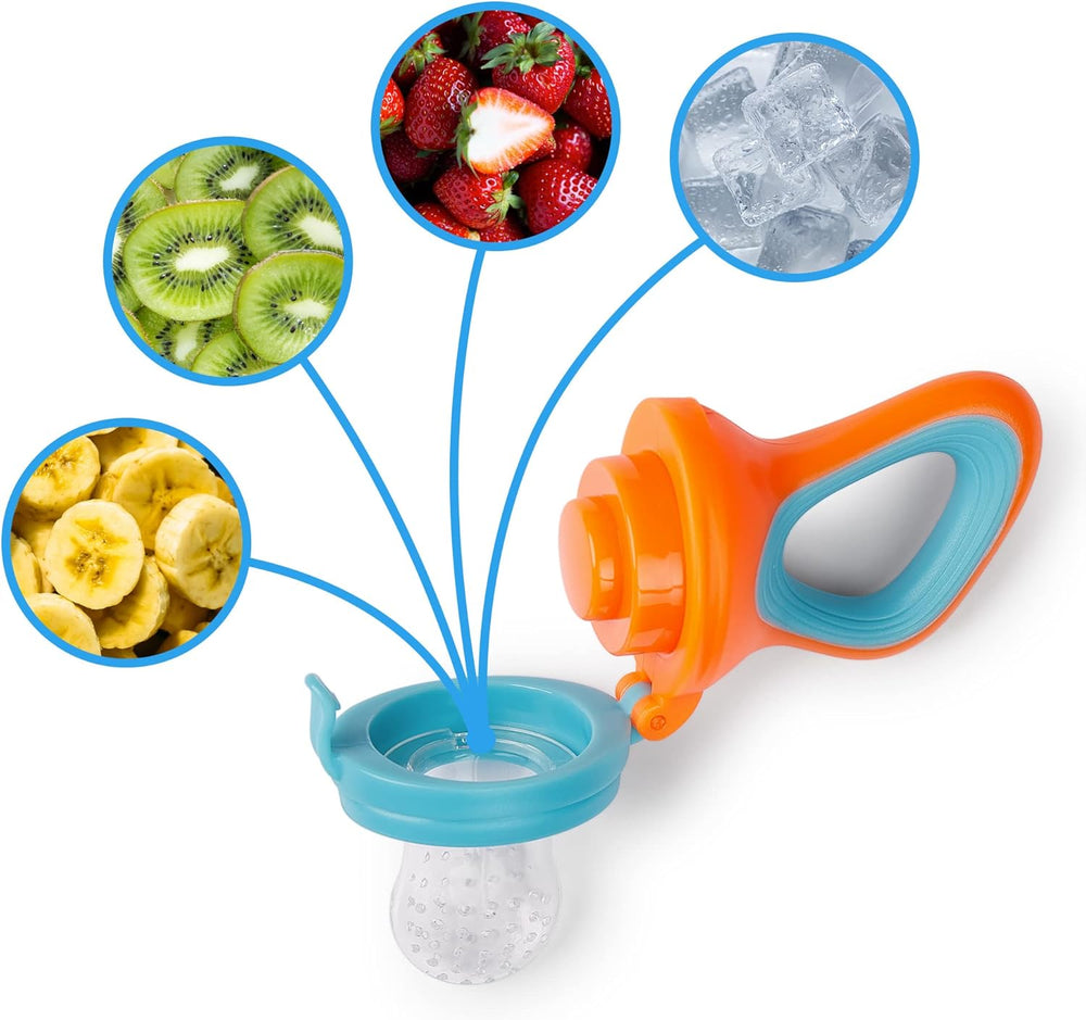 Säker matningsnapp för bebisar – 1+1 gratis – FruityBite från LiloBébé | Perfekt för första smakportioner och vid tandsprickning More For Mini
