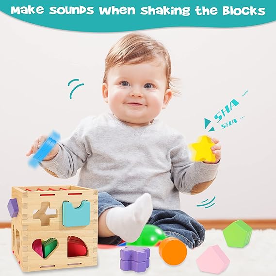 ShapeMaster™ Houten Vormenspel voor Peuters – Bevorder Kleur- en Vormherkenning | Educatief Speelgoed More For Mini