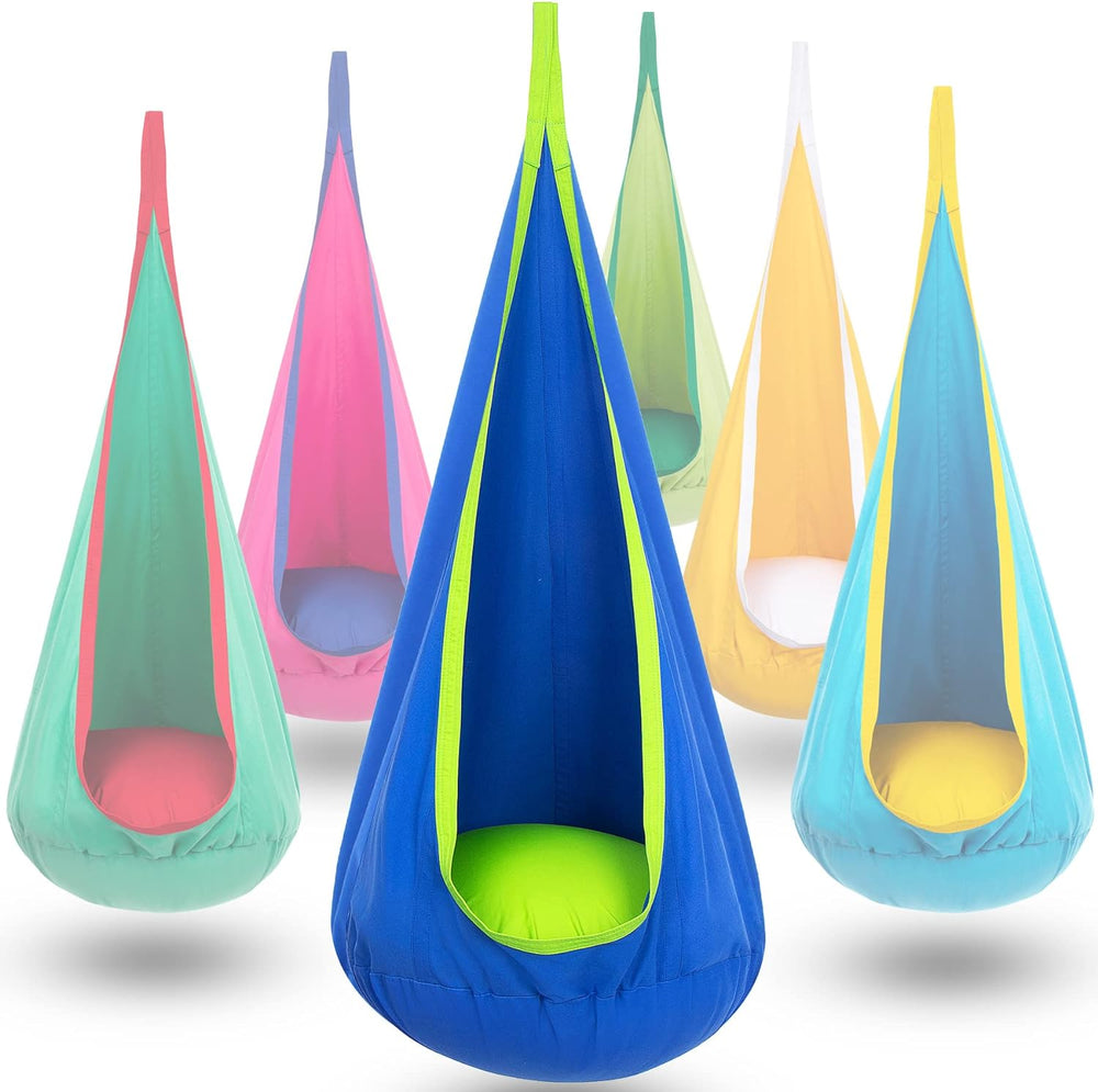 Kinderhangstoel voor Binnen & Buiten – Comfortabele Schommelstoel met Kussen | CocoonNest van HushPlay More For Mini