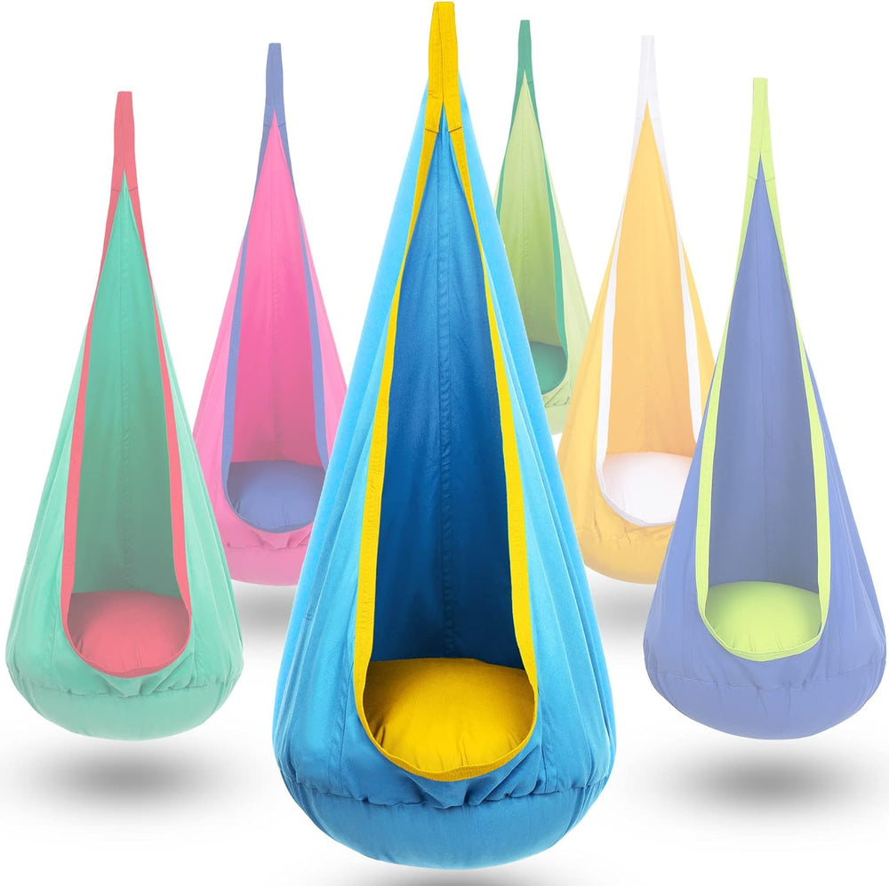 Kinderhangstoel voor Binnen & Buiten – Comfortabele Schommelstoel met Kussen | CocoonNest van HushPlay More For Mini