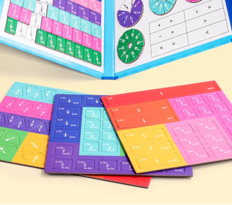 Montessori Magnetisk Bråkpusselbok för Barn – Lär dig matematik på ett lekfullt och interaktivt sätt! More For Mini