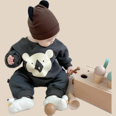 Jumpsuit med Koalaprint – Baby, Grå Bomull, Storlek 0–2 år More For Mini