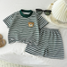 Randig 2-Delars Barnoutfit – Trendigt Set för Pojkar & Flickor More For Mini