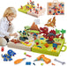 DinoBuilder Bouwspeelgoed Set – Creatief Educatief Speelgoed met Werkende Gereedschappen en Dino-ontwerpen More For Mini