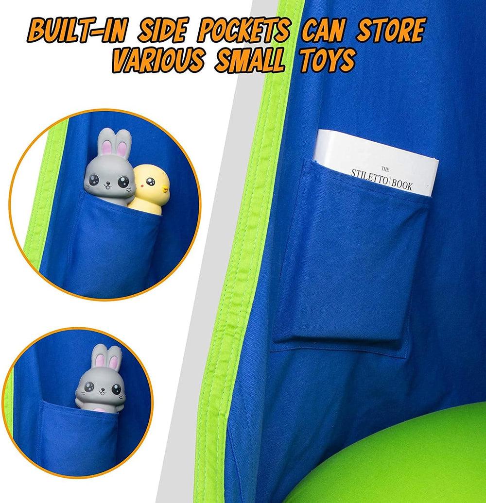 Kinderhangstoel voor Binnen & Buiten – Comfortabele Schommelstoel met Kussen | CocoonNest van HushPlay More For Mini