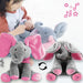 Interactieve Knuffel Olifant voor Baby’s – Speelt Verstoppertje & Praat | FlappyPals vanaf 6 Maanden More For Mini