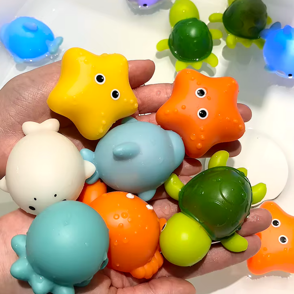 Ljusande Badleksak för Barn – Fisknät & LED Vattenkreatur – Magisk Lekglädje i Badet eller Poolen More For Mini