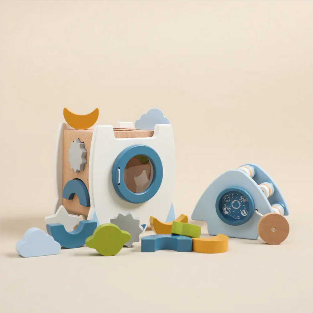 Educatief Houten Ruimte Blokkenspel | SpaceBuild Creatief & Montessori Speelgoed More For Mini