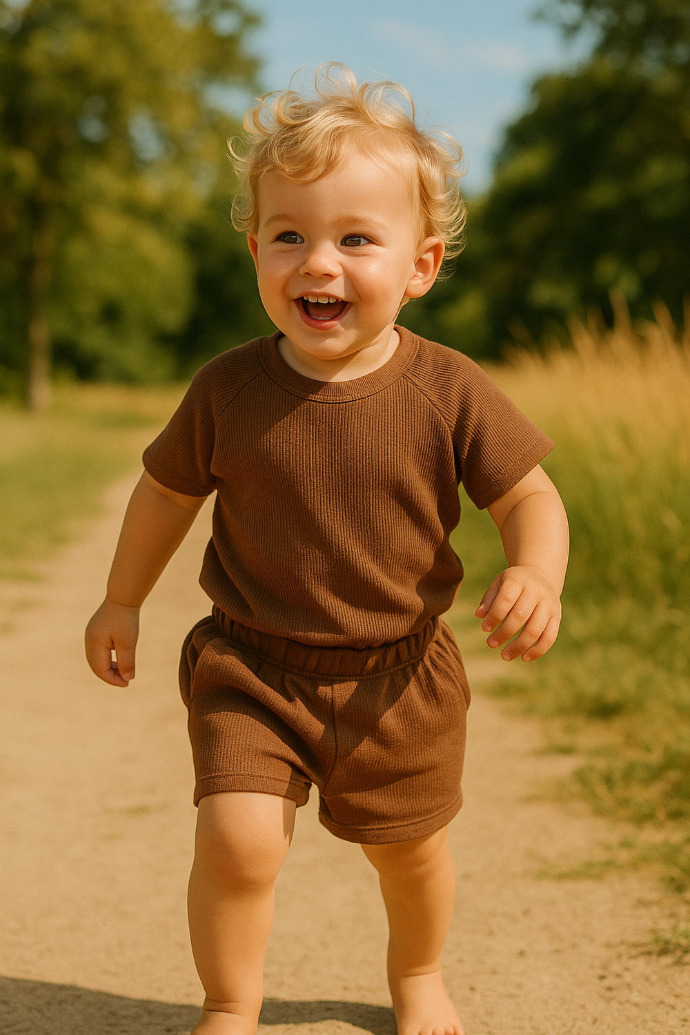 SunnySprout Ribbed Set – Ademend Katoenen Zomersetje voor Actieve Baby’s & Peuters 0-9 Jaar More For Mini