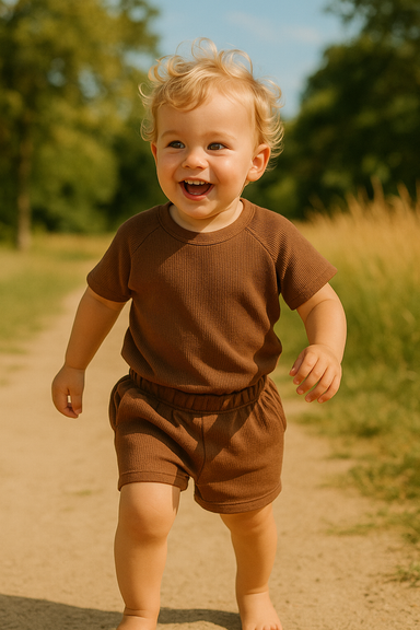 SunnySprout Ribbed Set – Ademend Katoenen Zomersetje voor Actieve Baby’s & Peuters 0-9 Jaar More For Mini