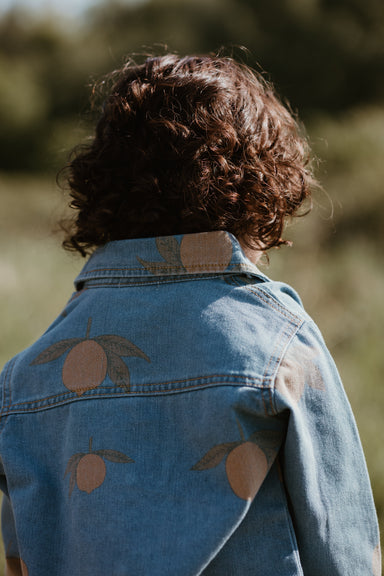 Barnjeansjacka med citronmönster – Blå denimjacka 0–8 år | Bekväm & Unisex More For Mini