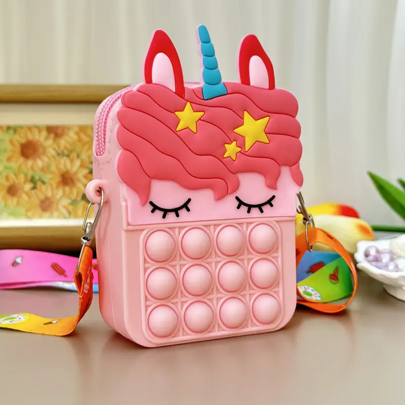 SparkleUnicorn Pop-it Rugtas – Magische Eenhoorn Tas voor Kinderen | Stressverlichtend & Speels More For Mini