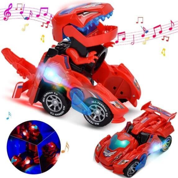 Transformerande Dino-Bil med Ljus & Ljud – Spektakulär Leksak för Barn More For Mini
