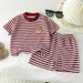 Randig 2-Delars Barnoutfit – Trendigt Set för Pojkar & Flickor More For Mini