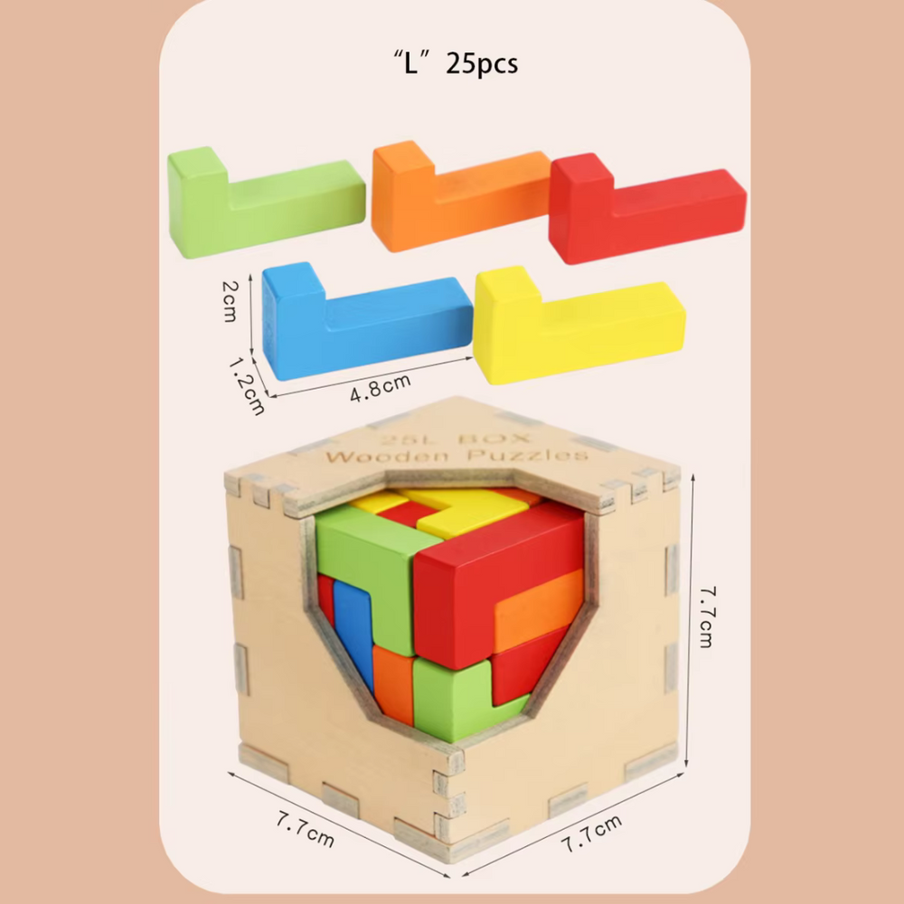 Houten 3D Puzzel voor Kinderen – Educatief Speelgoed vanaf 3 Jaar | Duurzame Breinbreker More For Mini