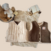 Väst med Ull – Gaborone Unisex, Rosa/Brun/Beige, Bomull, Storlek 0–6 år More For Mini