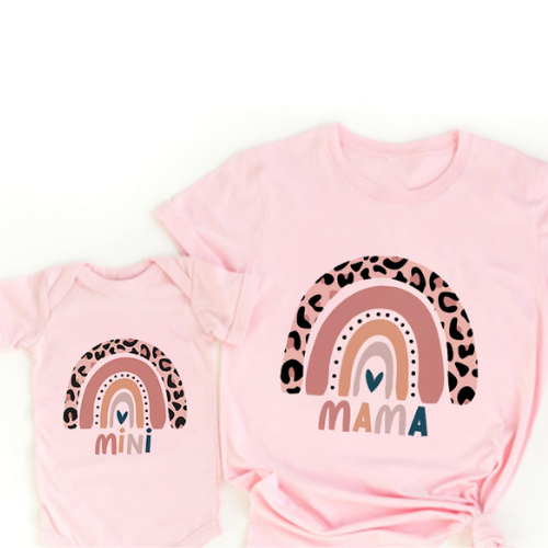 Mamma & Dotter Matchande Set – Tröja & Sparkdräkt | Regnbågsprint More For Mini