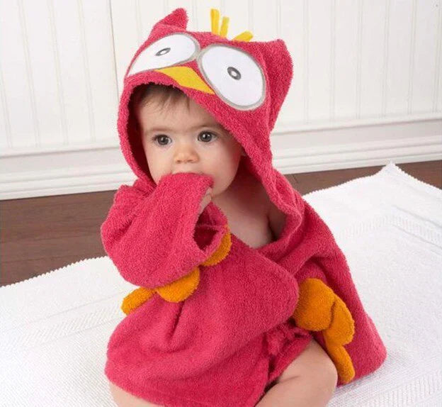 SnuggleWrap Babybadrock – Mjuk, Absorberande Badrock med Djurmönster för Bebisar | Perfekt efter Badstunden More For Mini