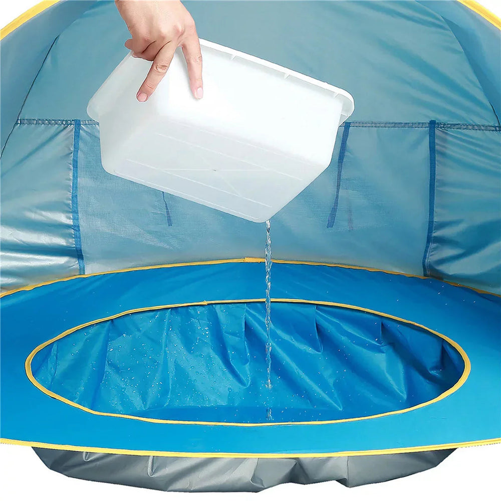 SunShade BabyTent™ – Bärbart Strandtält med Skuggpool och UV-skydd för Bebisar More For Mini