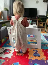 Hängselbyxa med Droppar – Droppeldans Unisex, Beige, Bomull, Storlek 0–5 år More For Mini