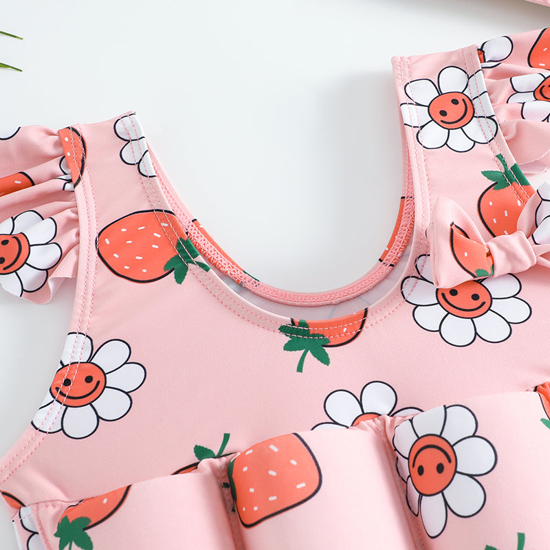 Lunaberry Flytväst Baddräkt Flicka – Rosa Baddräkt med Flythjälp & UV-skydd (2–7 år) – Säker Siminlärning More For Mini