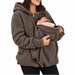 Bärjacka 2-i-1 för mamma och bebis – mjuk fleece, huva, dragkedja, fickor | babywearing-hoodie