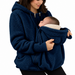 Bärjacka 2-i-1 för mamma och bebis – mjuk fleece, huva, dragkedja, fickor | babywearing-hoodie