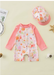 Bloomix Daisy Dream UV-baddräktsset – Babybaddräkt + Hatt – Blommönster – UPF50+ skydd – 0–3 år More For Mini