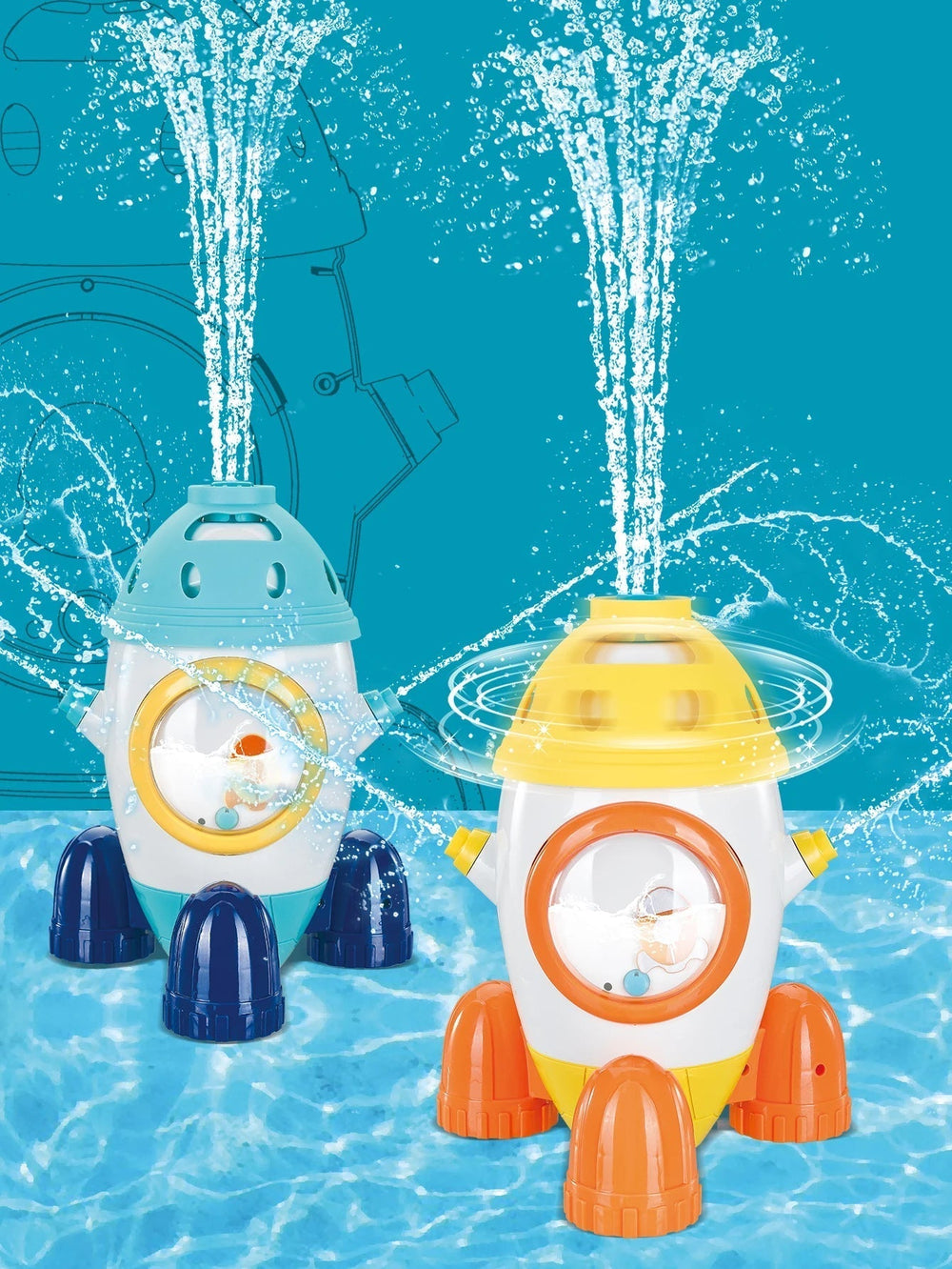 RocketSplash raketfontän utomhusleksak från 3 år – vattenkul för trädgården med trädgårdsslang Lilla Lycka