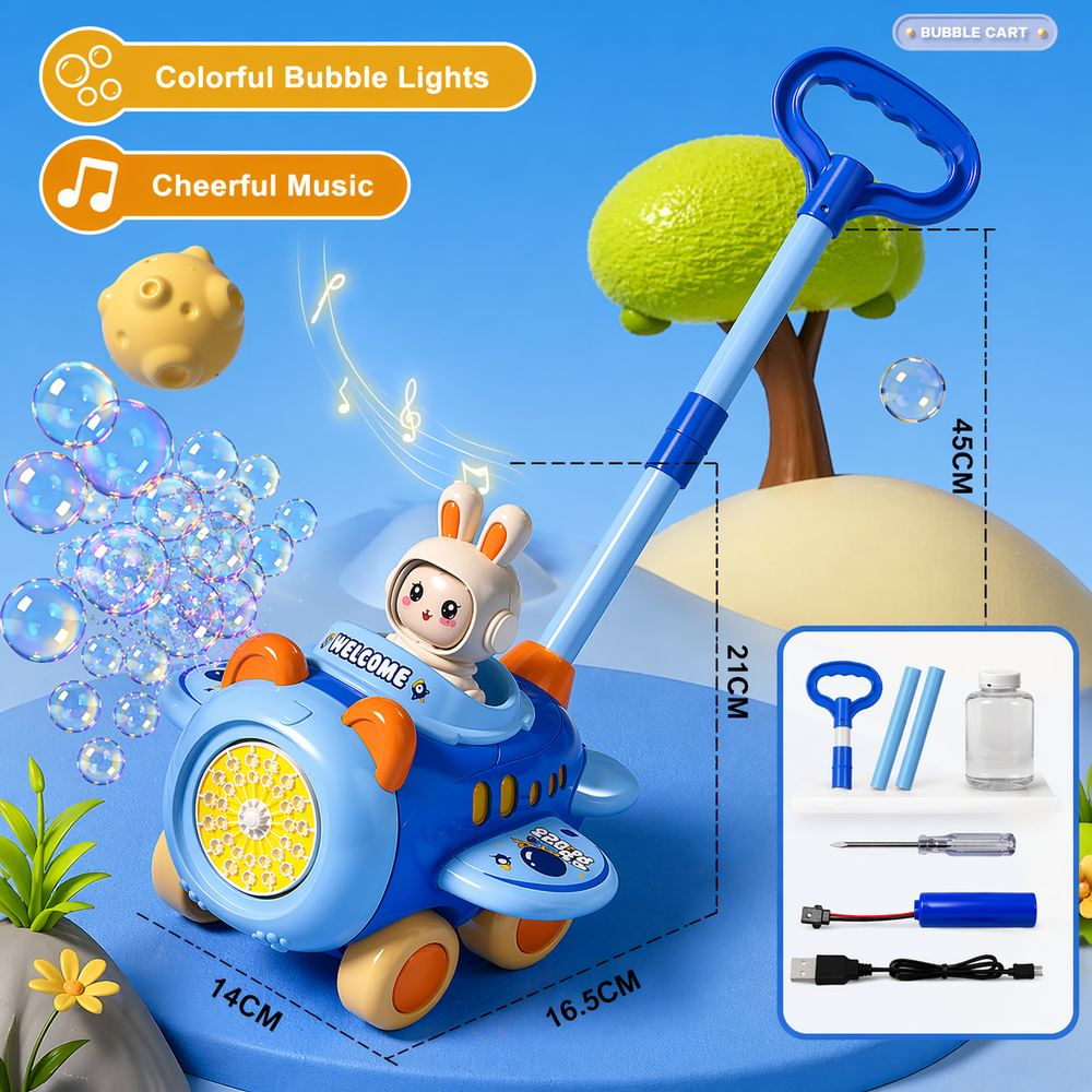 Bubble Blower Skjutvagn – Automatisk Bubbelmaskin | Utomhusleksak More For Mini