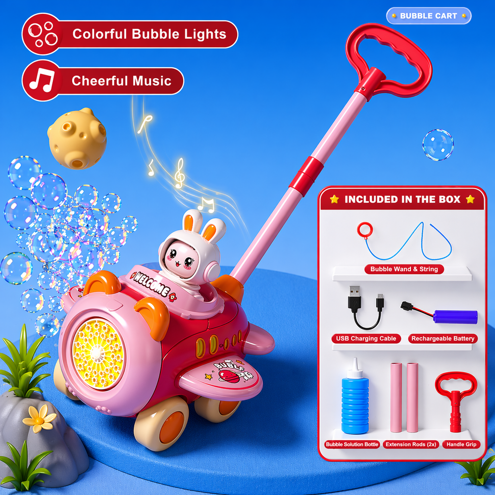 Bubble Blower Skjutvagn – Automatisk Bubbelmaskin | Utomhusleksak More For Mini