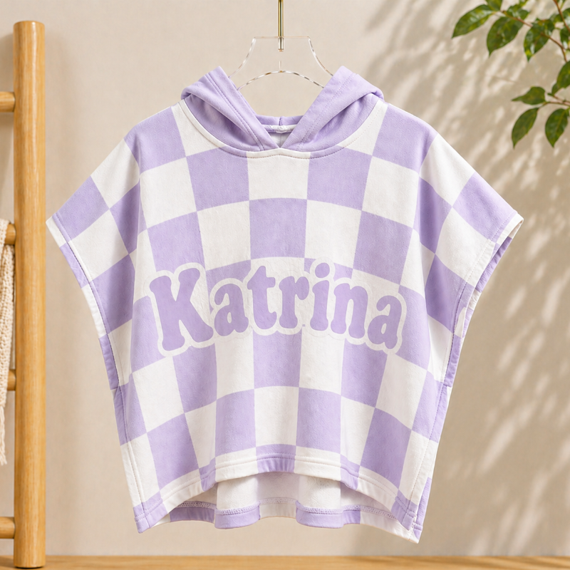 Personifierad Badkappa med Huva – Namn Broderat | Simning More For Mini
